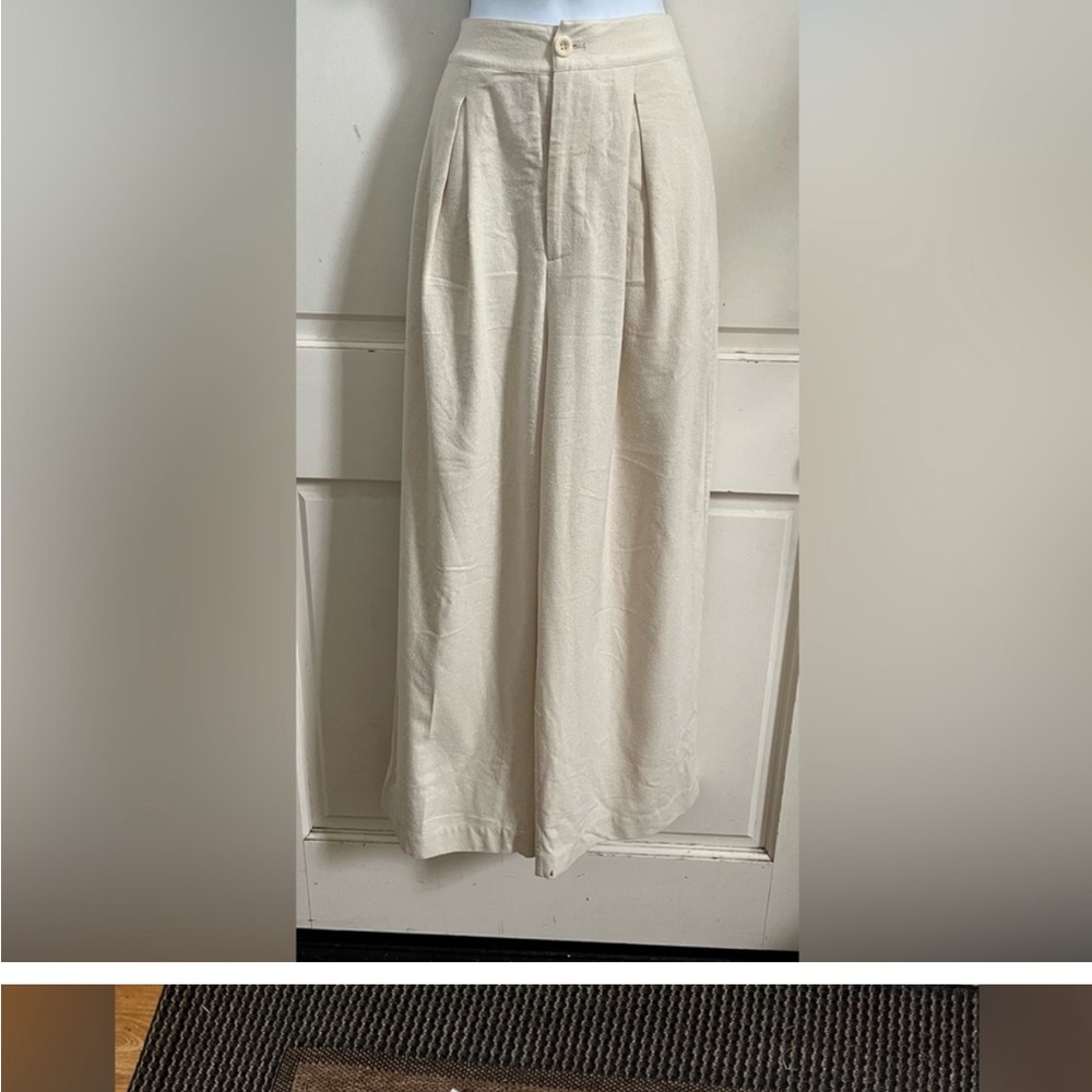 Jenni Kayne cream silk pants size 2